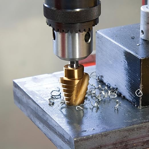 3PCS Step Drill Bit Set, Spiral Grooved HSS Titanium Step Drill Bits for Metal, 31 Sizes Stepper Up Bits