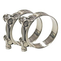 AKIHISA 104-112mm ID Range T-Bolt Hose Clamp,2 Pack 304 Stainless Steel Adjustable Heavy Duty Pipe Clamp 4.09-4.4 Inch