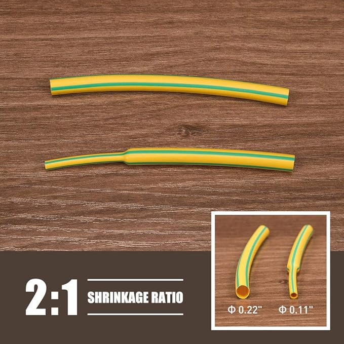 High Heat Shrink Tubing Tube - 2:1 Heat Shrink Ratio Flame Retardant 9 Color 6 Size 162 PCS in Transparent Plastic Box