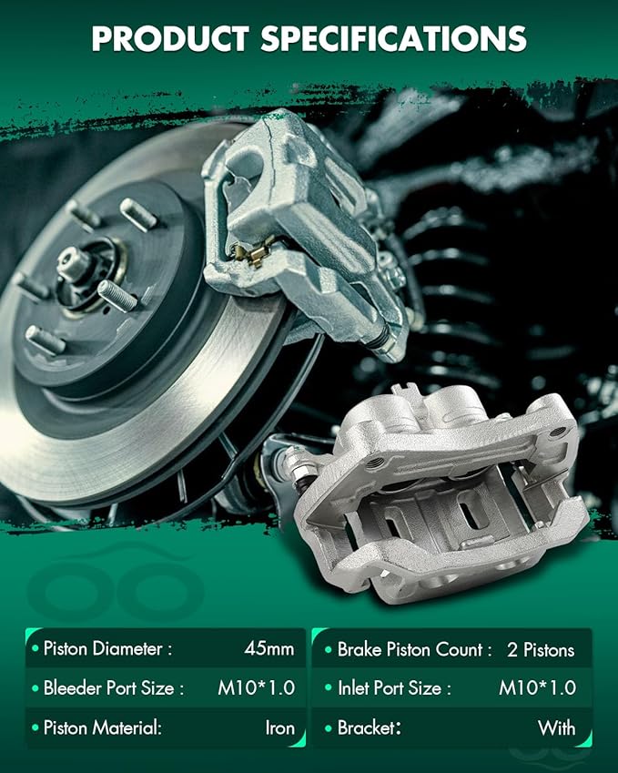 SCITOO Front Left Brake Caliper With Bracket 19B2870B Compatible For INFINITI For EX35 2008-2012,For INFINITI For EX37 2013,For INFINITI For G25 2011-2012,For INFINITI For G35 2007-2008