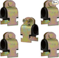 Rubber Cushion Strut Clamp 3/4" NOM (7/8" OD) for Mounting Copper Piping, PEX Pipe, CVPC Tubing to Strut Channels [5 Pack] Yellow Chromate Zinc