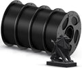 ANYCUBIC PETG Filament 1.75mm Bundle, 3D Printer Filament, Dimensional Accuracy +/- 0.02mm, Exceptional Toughness, Print with Most FDM 3D Printers, 1KG Reusable Spool, 4KG Black