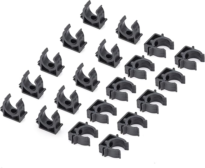 Pipe Clip Plastic Tubing Clamp for 1/2"(16mm OD) Tubing 20PCS