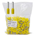 Fidioto 1000pcs AWG16 Wire Ferrules Terminals Kit, Wire Insulated Cord Pin Ends Terminals for Electric, Industrial, Chemical Industry, Power Control System, etc. (Yellow-1000PCS-16AWG)