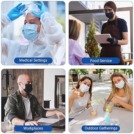 JMU Disposable Face Masks, (40Box, 2000Pcs) 4-Ply ASTM Level 3 Medical Mask for Adults, White