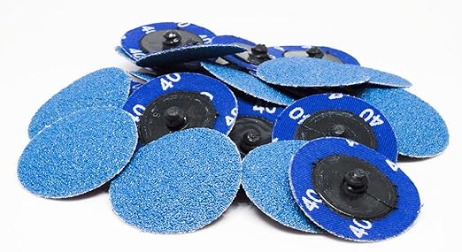 Benchmark Abrasives 2 Inch Sanding Discs Quick Change Zirconia, Male R Type Backing Drill & Die Grinder Sanding Disc for Deburring Polishing Rust Remover for Metal Paint Stripper (1000 Pack), 24 Grit