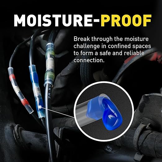 haisstronica 350PCS Solder Seal Wire Connectors,26-10 Gauge Marine Grade Heat Shrink Wire Connectors,Waterproof Butt Connectors,Butt Splice Eletrical Wire Connectors Kit(5Colors/5Sizes)