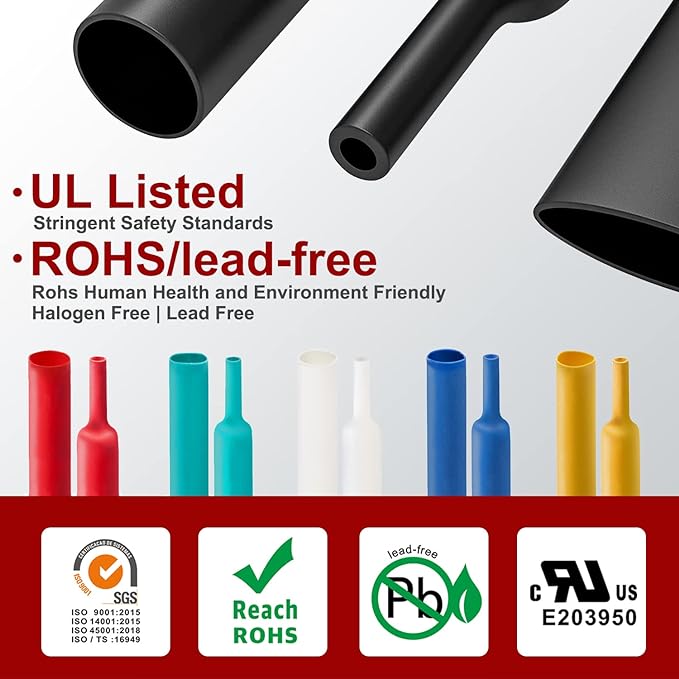 Chanzon 2:1 Ratio 3/8" (10mm) Heat Shrink Tubing 3.3Ft Roll (1M Total Length) Yellow Polyolefin Sleeving Wrap Shrinking 2 to 1 1pcs
