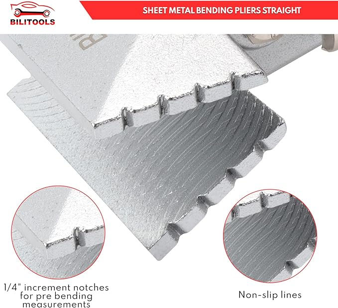 BILITOOLS 3 inch Hand Seamers Sheet Metal Tools, Sheet Metal Bender Pliers Straight