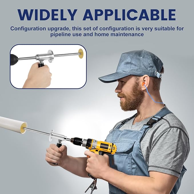 Inside Pipe Cutter For Pvc Pipe with 7 Saw Blades, 1/4" Hex Shank Stainless Steel Adjustable Internal Pipe Cutter Tool PVC Tubing Cutting Kit for Drill