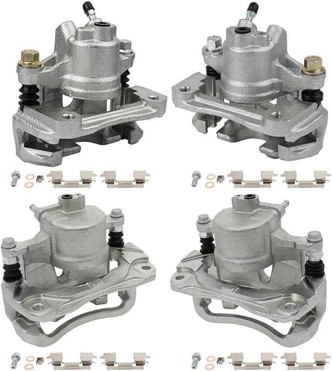 cciyu Front & Rear Brake Calipers Assembly w/Bracket 2005 2006 2007 For Toyota For Avalon,2005 2006 For Toyota For Camry,2004 2005 2006 2007 2008 For Toyota For Solara 19B2714 19B2715 19B2697 19B2696