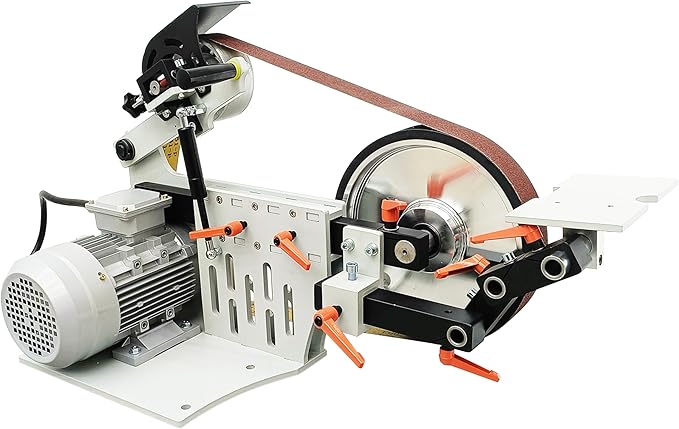 TECHTONGDA Belt Sander Grinder Variable Speed 72inch Belt with 3 Grinding Wheel Bench for Knives Cutting Tools Double-layer Framework 220V