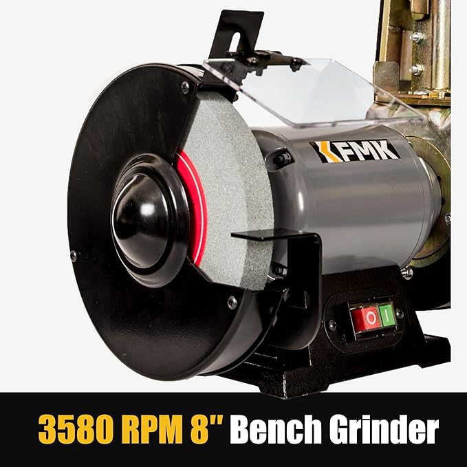 𝟑𝐢𝐧𝟏 2"x36" Belt Sander 7" Disc Sander and 8" Grinder Combo, 3.1 Amp Bench Belt Sander for Metal Working, 2 inch Belt Grinder for Knife Making and Sharpening, KF8236