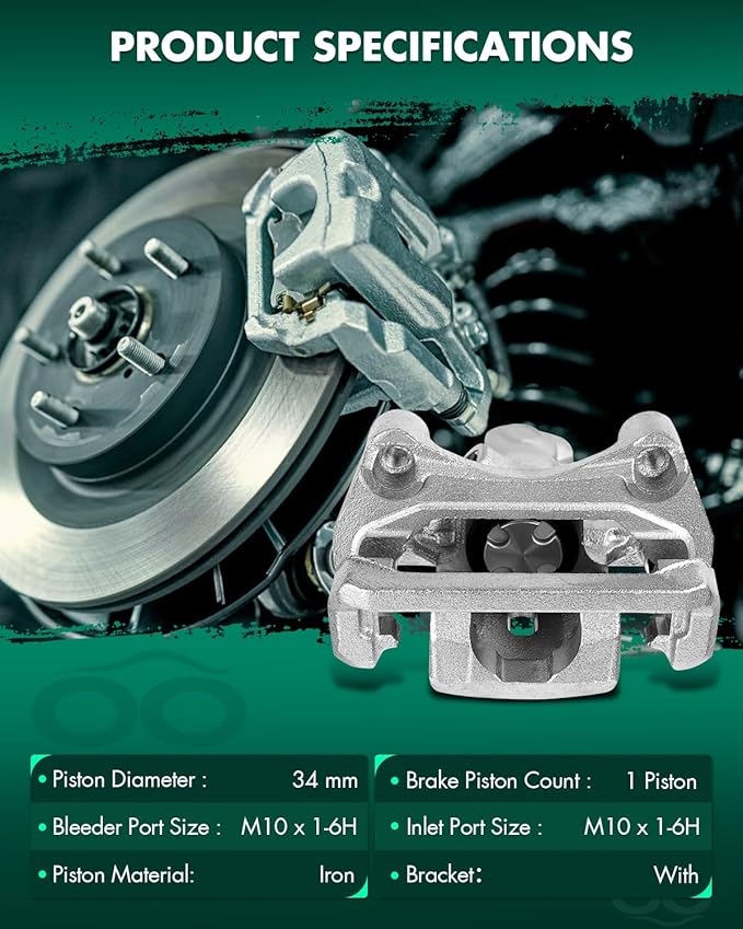 SCITOO Rear Right Brake Caliper With Bracket 18B5003 Compatible For Acura TL 2004-2008