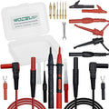 Multimeter Silicone Leads Electrician Test Leads Kit CAT III 1000V&CAT IV 600V with Alligator Clips Test Hooks and Needle Back Probe Pins for Fluke, AstroAI, INNOVA