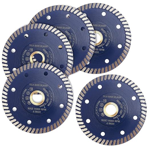 5pcs/Lot 4 inch Diamond Blade Super Thin Diamond Turbo Saw Blade Porcelain Tile Blade for Granite Marble Ceramic Tile Cutting