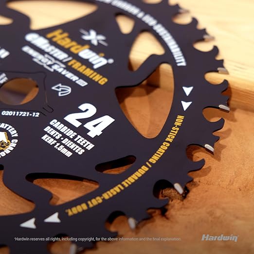 6 1/2 Inch Framing Circular Saw Blade-3Pack, 24T ATB Carbide Teeth, Lightweight for Cordless Saws. Super Thin Kerf for Cutting Wood, Plywood, MDF, OSB, Hardwood, Softwood & More.