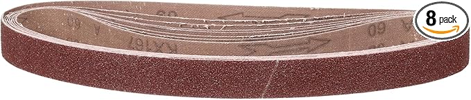 1 x 30 Inch Sanding Belt, 8 Pcs 60 Grit Knife Sharpener Belts Work Sharpening for Belt Sander Knife Carving Tool Metal Working