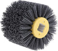 SIGNI Abrasive Nylon Drawing Wheel Drum Burnishing Polishing Brush for Wood Furniture Floor Polishing 120X100mm 240 Grit 1pack
