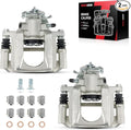 Torchbeam 2PCS Rear Driver and Passenger Side Brake Caliper For Chrysler Dodge Volkswagen Ram for 2008-2012 Town & Country, 2008-2012 Grand Caravan, Disc Brake Caliper Assembly # 18B5080+18B5081