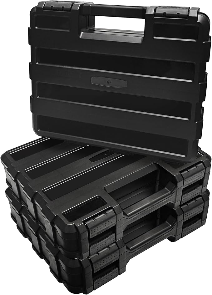 Double Side Tool Box Organizer, Hardware Storage Box, Portable Small Parts Organizer with Removable Plastic Dividers for Screws, Nuts, Nails, Bolts (Black)
