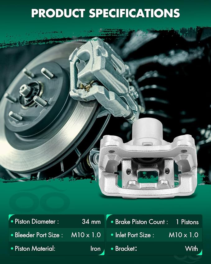SCITOO Rear Left Brake Caliper With Bracket 19B6457 Compatible For Hyundai Sonata 2011-2015, For Kia Optima 2011-2015