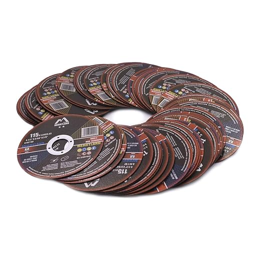 Merryland Cut Off Wheel 4 1/2 inch for Angle Grinder, Metal Cutting Wheel 4.5 X .045 X 7/8 Ultra Thin 50 Pack, Iron Stainless Steel Cutting Disc, Craft-Line C13071042