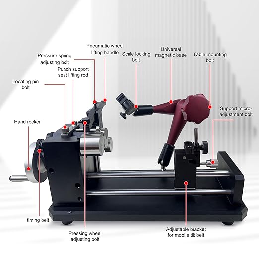 Concentricity Tester, Coaxiality Measuring Instrument, Measuring Dia 3-35mm, Length 102mm, Precision Resolution 0.002mm, with A Two Measuring Stand and an Sliding Guide Rail