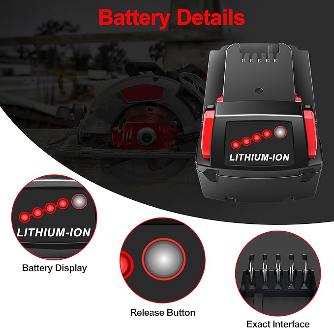 2 Pack 5.0Ah 18V Batteries Replace for Milwaukee M18 Battery Lithium lon 48-11-1850 48-11-1860, Compatible with Milwaukee m18 Battery Charger and 18 Volt Cordless Power Tools
