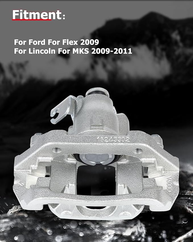 cciyu Rear Right Brake Caliper Assembly w/Bracket 18B5212 2009 For Ford For Flex,2009 2010 2011 For Lincoln For MKS