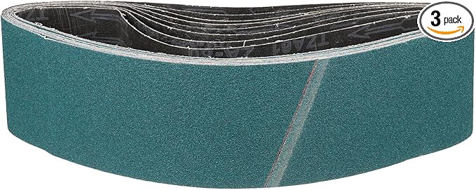 4 x 36 Inch Sanding Belt, 3 Pcs 80 Grit Zirconia Knife Sharpener Belts Work Sharpening for Belt Sander Knife Carving Tool Metal Working
