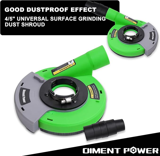 Diment Power Grinding Dust Shroud for Angle grinder 4 1/2-Inch / 5-Inch, Diamond Grinding Cup Wheel 5-Inch