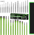 SWANLAKE 28-piece Punch and Chisel Set, Including Pin Punches, Taper Punch, Cold Chisels, Center Punches