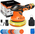Saker Cordless Buffer Polisher, 6 Inch Fast Charging Portable Car Polishing Kit with 12V 2000mAh Battery, Polisher for Car Detailing Polishing Waxing