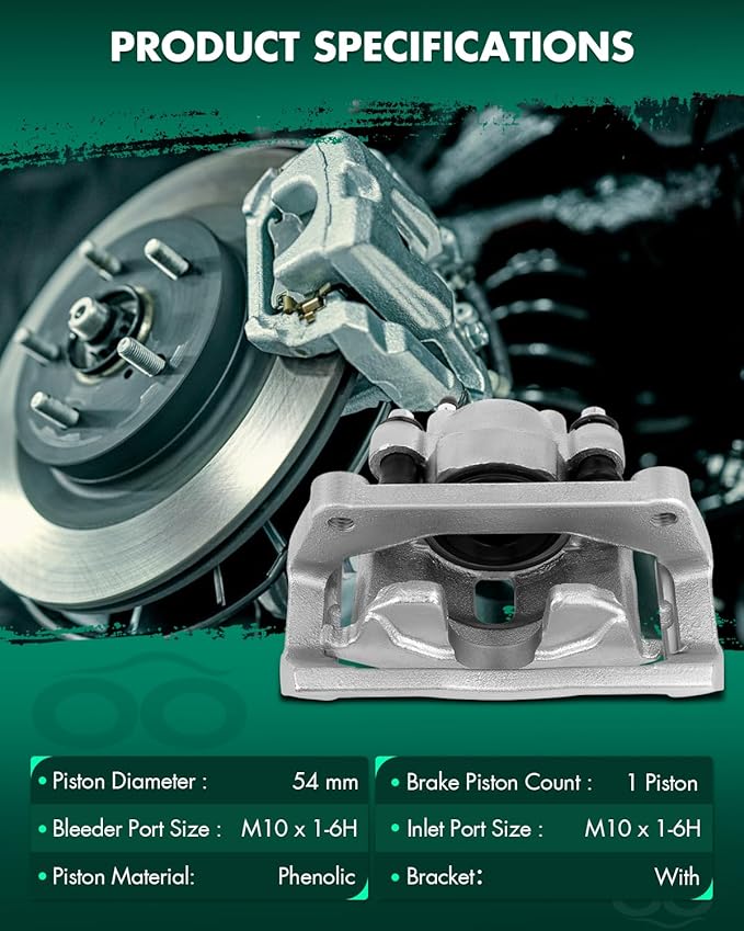 SCITOO Rear Brake Calipers With Bracket 18-B4836 18-B4837 Compatible For Chrysler Aspen 07-09, For Dodge Dakota/For Durango, For Dodge Ram 1500 02-10 For Dodge Ram 1500 Van 03 For Ram 1500 11-17