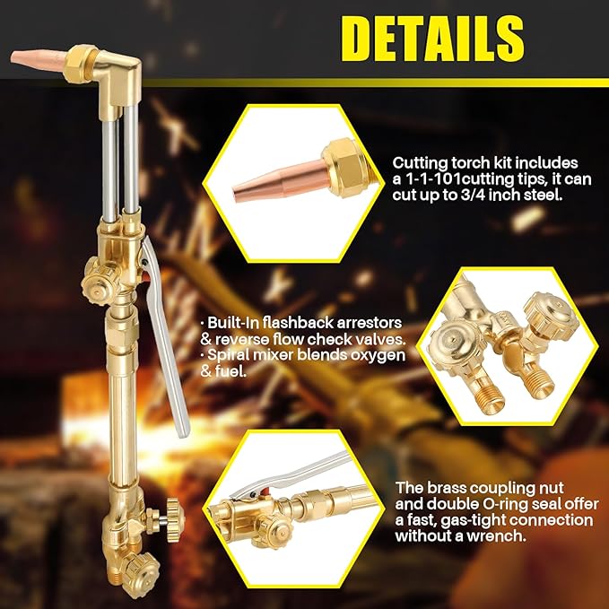 Victor Type Cutting Attachment Torch Handle Oxygen/Acetylene Cutting Welding Torch Heavy Duty