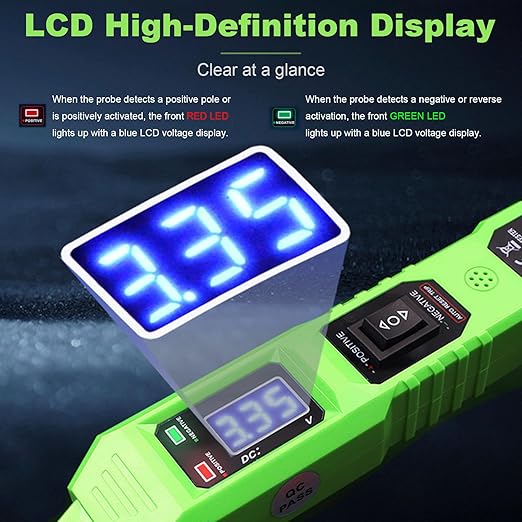 Multifunctional Car Circuit Tester,Digital Display Short Circuit Finder,6-24V AC/DC Car Power Tester, Component Activation Electrical Tester for Trailer Lights Testing/Continuity Testing