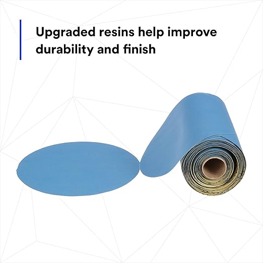 3M Stikit Blue Abrasive Disc Roll, 36211, No Hole, 6 in, 400+ Grade, Pack of 100, Automotive Sanding Discs for Coating Removal, Body Repair, Auto Sanding, Primer Sanding