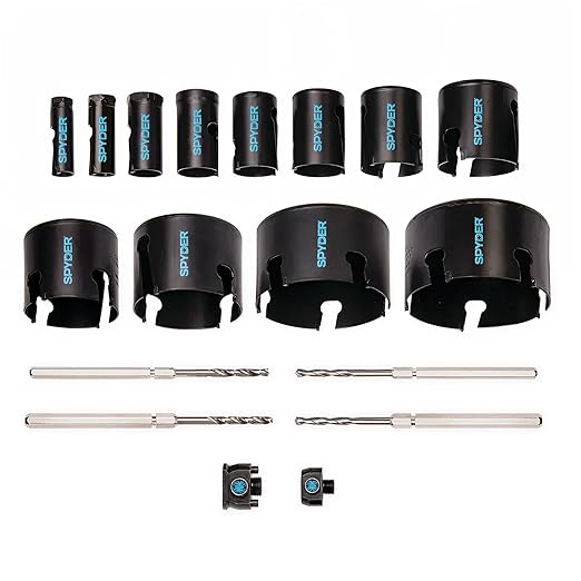 Spyder Tungsten Carbide Tipped Rapid Core Eject Maintenance Hole Saw Kit, 18-Piece