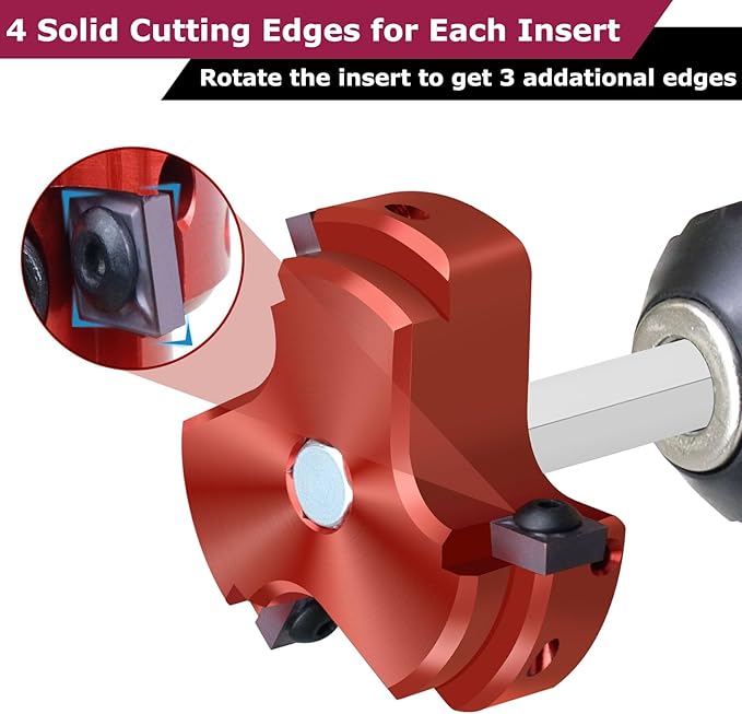 PVC Fitting Saver 3/4 Inch, PVC Pipe Reamer Socket Saver with Triple Blade & 1/4-Inch Hex Shaft,Plastic Pipe Fitting Reamer for Plumbing Sch.40 CPVC ABS Socket Hub, Fit Standard 1/2" Drills