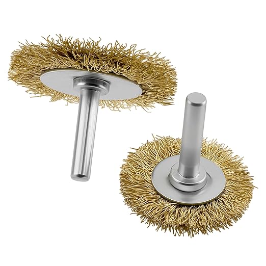JEUIHAU 36 Pack Wire Brush Wheel for Drill ,Brass Wire Wheel with 1/4" Hex Shank,Wire Cup Brush for Professional Rust and Paint Removal