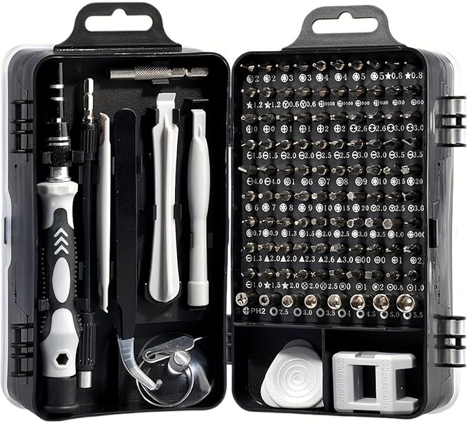 115-in-1 Precision Screwdriver Set, Mini Professional Magnetic Repair Tool Kit for small screwdrivers for mobile phones, computers, watches, laptops, Macbooks, game consoles, glasses, electronics.