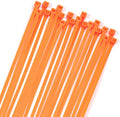 XINGO 100PCS Cable Zip Ties Heavy Duty, Premium Nylon Plastic Wire Ties with 50 Pounds Tensile Strength, Self-Locking Black Nylon Zip Ties for Indoor and Outdoor (14 inch, Orange)