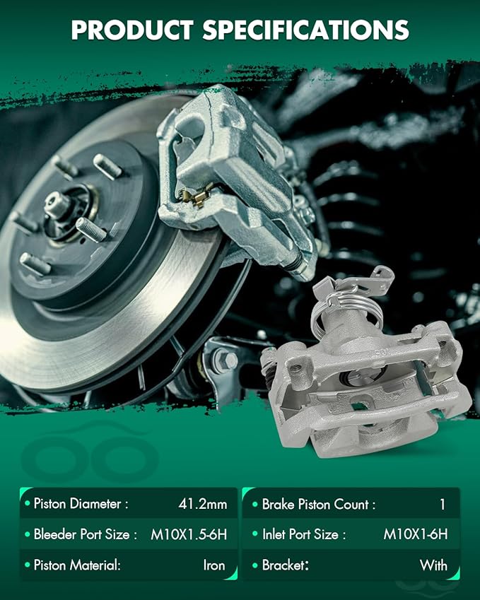 SCITOO Rear Right Brake Caliper With Bracket 18B4945 Compatible For Buick Terraza 2005-2007, For Chevrolet Uplander 2005-2009, For Pontiac Montana 2005-2009, For Saturn Relay 2005-2007