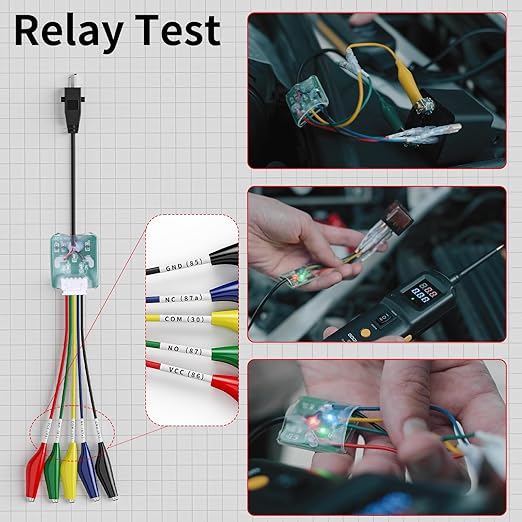 Multifunctional Power Circuit Probe Tester DC Voltage 12V to 40V, 20FT Extension Wire, Grounding Testing, Component Activation, Short Circuit Positioning, Continuity Testing