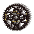 6-1/2 Circular Saw Blades 3-Pack, 40T ATB Carbide - Ultra-Lightweight for Cordless Saws & Old Tools, Saves Battery, Thin Kerf Cuts Wood/Plywood/OSB | Fits DeWalt/Makita/Milwaukee