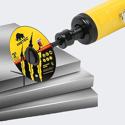 Cut Off Wheels 27Pcs, 3 Inch Die Grinder Cut Off Wheels with 1/4 in Mounting Mandrel Kit for Die Grinder, 3/8" Arbor Hole Cutting Wheel for Metal & Stainless Steel Rotary Tool Drill Attachment