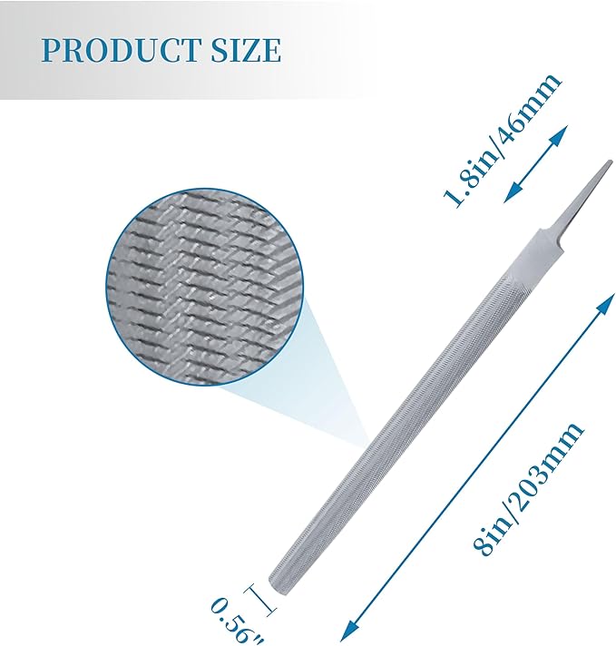 8-Inch Half Round Bastard Double Cut Files for Metal File (04896N)