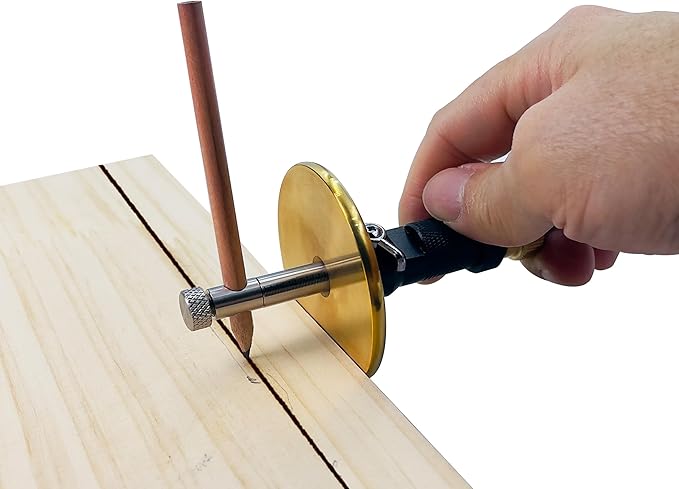 Dovetail Jig & Wheel Marking Gauge Set-Precision Woodworking Tools with Micro-Adjustment, Includes 2 Cutters + Pencil & Anodized Aluminum Jig for Dovetail Join Carpentry & DIY