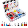 Fidioto Double Wire Ferrule Kit,1200pcs Dual Barrel Ferrules Terminal Set, Twin Ferrule Connectors Wire Ends Terminals Pins, AWG10~22 Twin Wire Ferrule Set and AWG6~22 Single-Line Ferrules